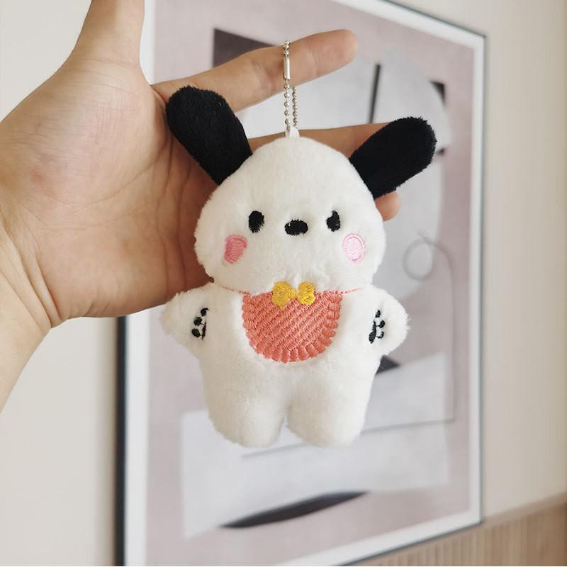 Adorable Plush Animal Keychain Soft Stuffed Toy With Pp Cotton In Blue Green And Orange