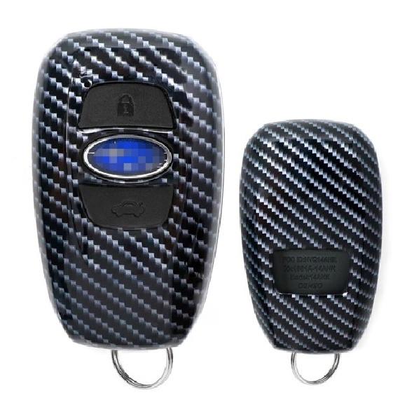 Black Carbon Fiber Pattern Key Fob Cover For Subaru BRZ Legacy Impreza WRX/Sti