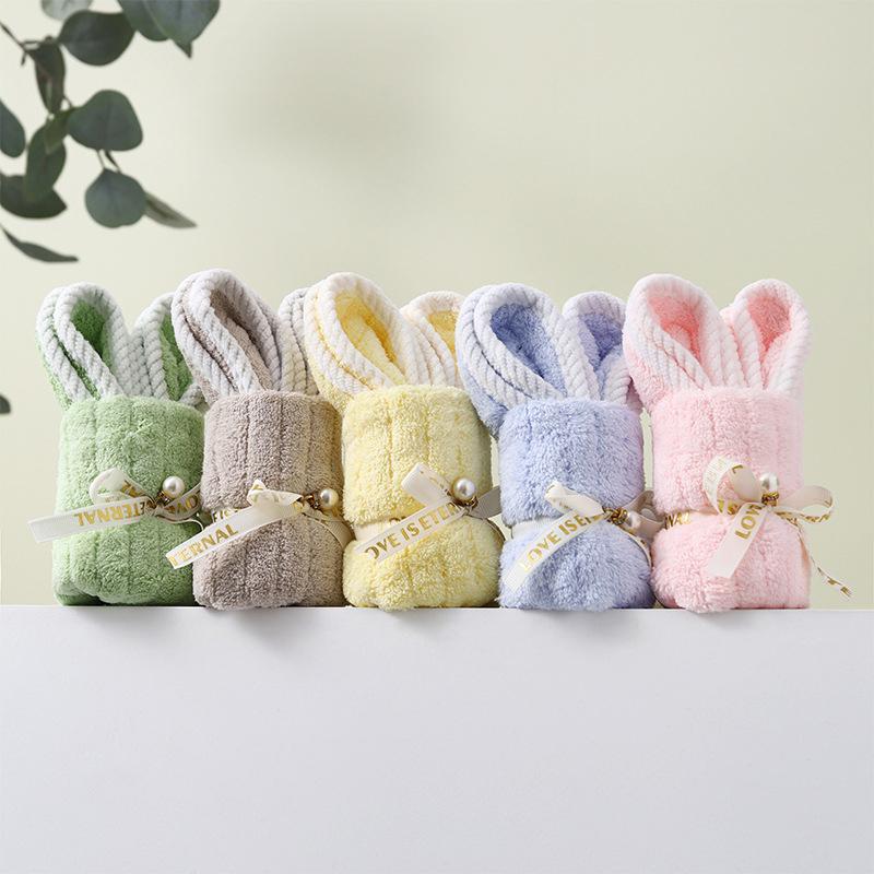 1PC Bow and Pearl Design Comfortable Wedding Cute Easter Party Gifts Rabbit Shape Bathroom Supplies Multiple Colors