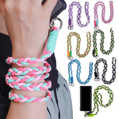 Geflochtene Handykette Umhänge-Handyband mit Befestigungslasche Anti-Verlust Hals-Handgelenk-Hängeband Universelle Handy-Lanyards