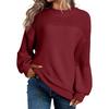Damen Langarm Winterpullover Strickpullover Rundhals Pullover Strickpullover