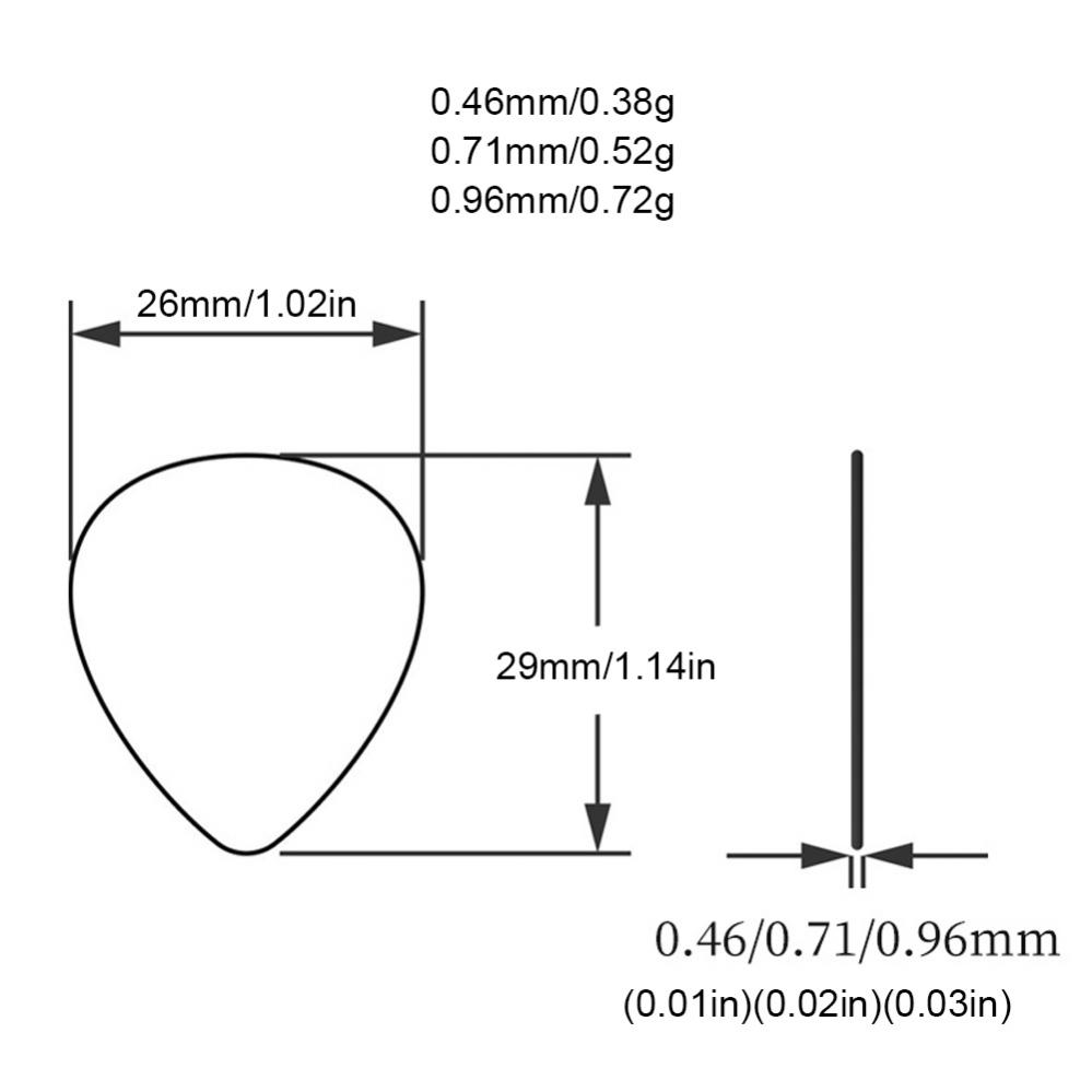 3 Stück/Lot 0,46 mm 0,71 mm 0,96 mm Sternenhimmel-Zelluloid-Gitarrenplektren