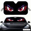 Red Angry Eyes Sun Visor Car Windshield Sunshade Front Window UV Protection Heat Insulation Sun Shade Cover Foldable