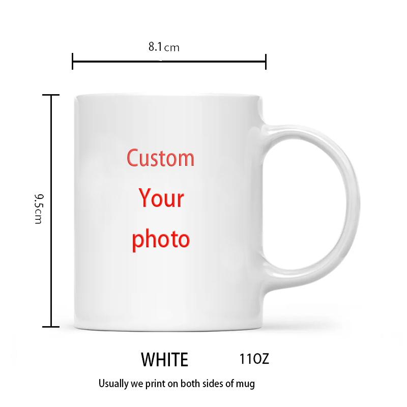 Customize Photo Black Coffee Mug - Personalized Dog Cat Familay Lover Photos Cup Tea Cup with Names Mothers' day Surprised Gift