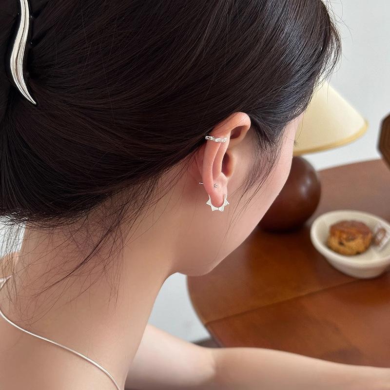 Heksagram Ørekrok Kvinners Lett Luksus Nisjedesignfølelse Zirkon Stjerne Øredobber Temperament Øredobber