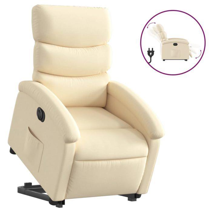 VidaXL Fauteuil Inclinable Électrique, Chaise de Relaxation avec Dossier et Repose-pied Réglables, Siège de Salon, Moderne, 3204011