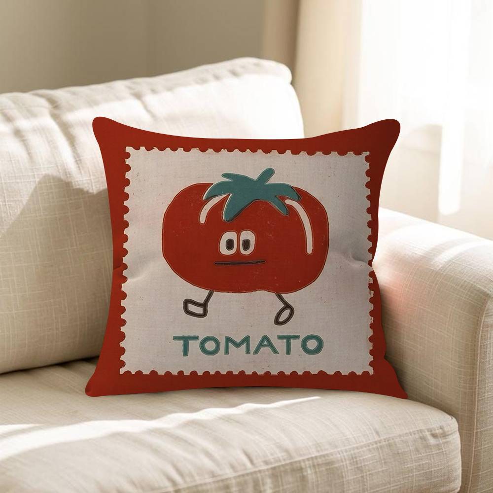 Pink Tomato Tins Retro Pillowcases Home Bedding Decorative Pillow Cover Wedding Super Soft Pillow Case