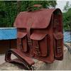 Men's Women's Leather Laptop Briefcase Shoulder Messenger Crossbody Backpack Bag