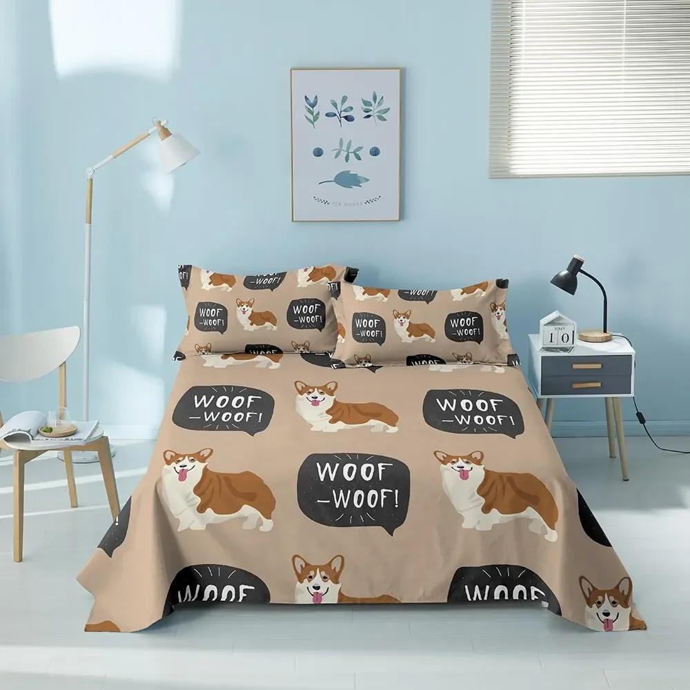 Cartoon Cute Pet Dog Bedding Set Duvet Cover Bedroom Quilt Cover Single King Size Duvet Cover Home Textile 2/3 Pieces