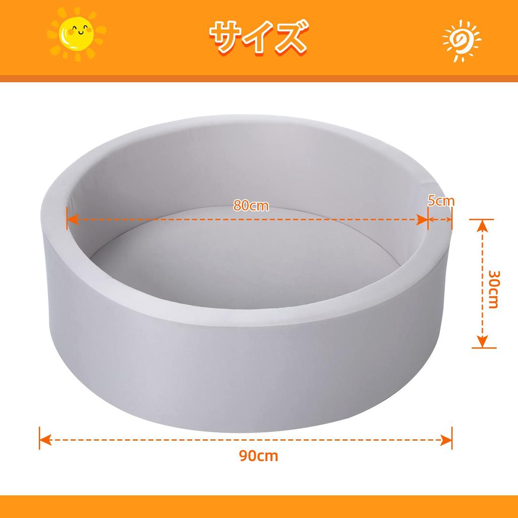 Piscină cu bile rotunde din spumă, Echipament de joacă de interior, Spumă de înaltă densitate, Textură moale, pentru bebeluși și copii, Jucărie educativă, Casă cu bile, Colorat