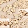 100 Heart-shaped Five-pointed Star Wedding Dress Decorations Wooden Handicrafts  Decoration Items Wedding Shooting Props