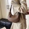 Korean Style Women's Versatile Half-Moon Crossbody Saddle Bag - 2025 Casual Fashion Crescent