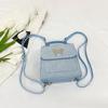 Stylish Butterfly Backpack 2024 New Design Soft Pu Fashionable Shoulder Bag In Black Blue Green Grey Pink White