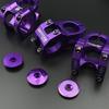 1pc Purple 31.8×28.6mm Aluminum Alloy Bike Stem for MTB/BMX/DH/Trail Riding etc. Anodized, Available in Sandblasted & Glossy