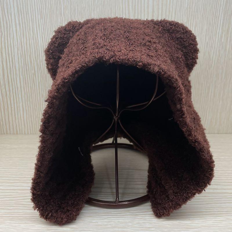Fuzzy Women Hat Bear Casual for Elegant Graffiti Writers Turntablists Casual Winter Warm Hat for Teen Girls