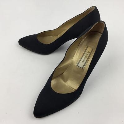 Gianni Versace Italy Pointed Toe Pumps Women’s 23.0 Black Jewel Decor 10cm Heel(USED)