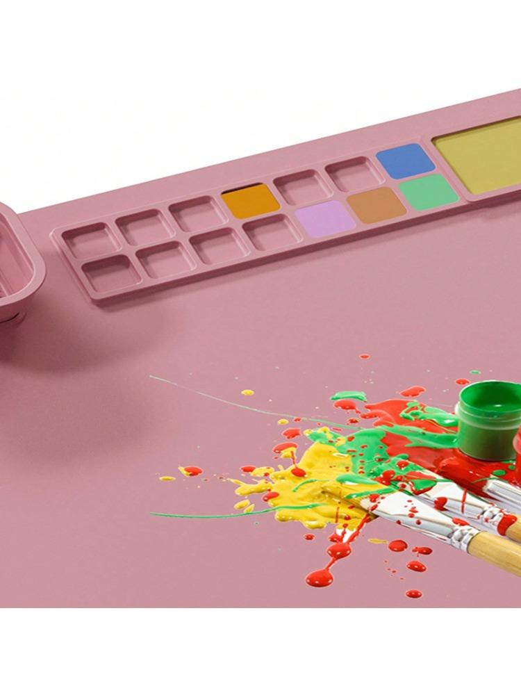 1PCS Washable Silicone Craft Graffiti Painting Mat Children's DIY Silicone Painting Scrubbable Pigment Palette Painting Pad