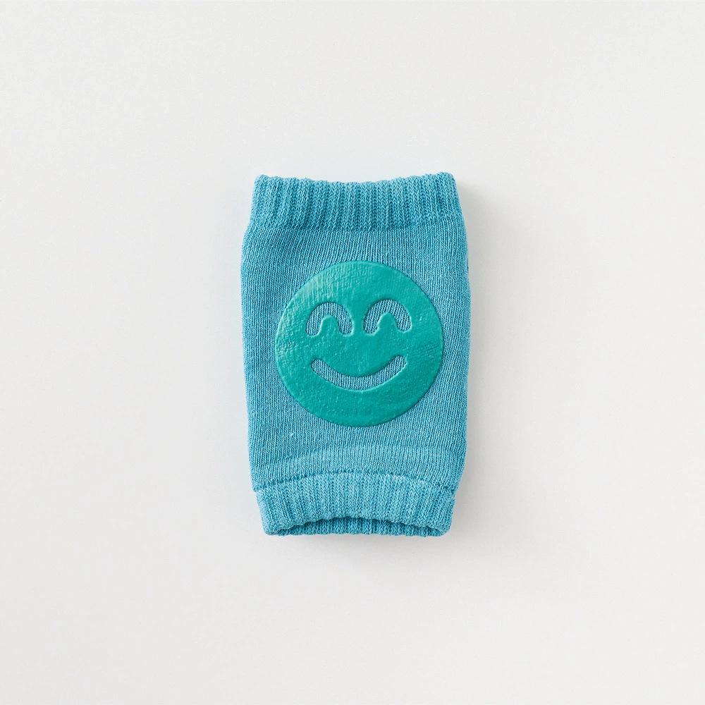 Smiley Face Baby Knee and Elbow Pads - Summer Terry Cloth Warmers for Crawling and Walking