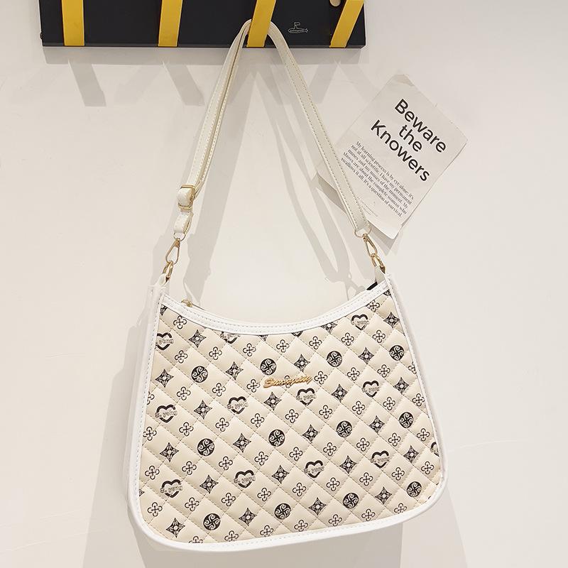 Large Capacity Underarm Bag New Women's Bag Casual Versatile Printed Shoulder Bag Niche Design Tote Bag