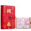 With Password Lock 100 Envelopes Money Saving Challenge Save Money Get Rich Savings Binder Reusable PU Money Collection Book