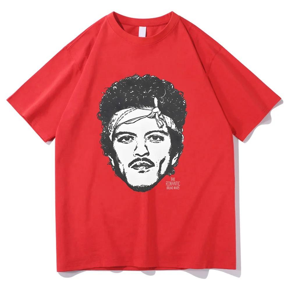 

Bruno Mars The Romantic Headshot Line Art Vintage Oversized White T-Shirt | Pop Music Fan Unisex Streetwear Tee XXXL зелений