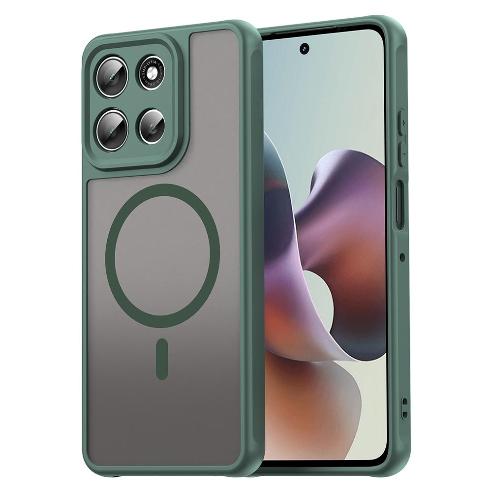 

Чехол для Motorola Moto G56 5G, совместимый с MagSafe, противоударный, из ПК+ТПУ Green