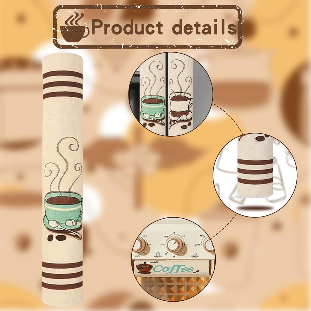 3PS Burlap Handle Covers for Refrigerator & Microwave: Kitchen Appliance Dust Covers