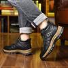 Quality Rubber Anti Slip Wear-resistant Sole Outdoor Casual Shoes Brand Mens Versatile Leather Shoes Fashion Hiking Sports Shoes