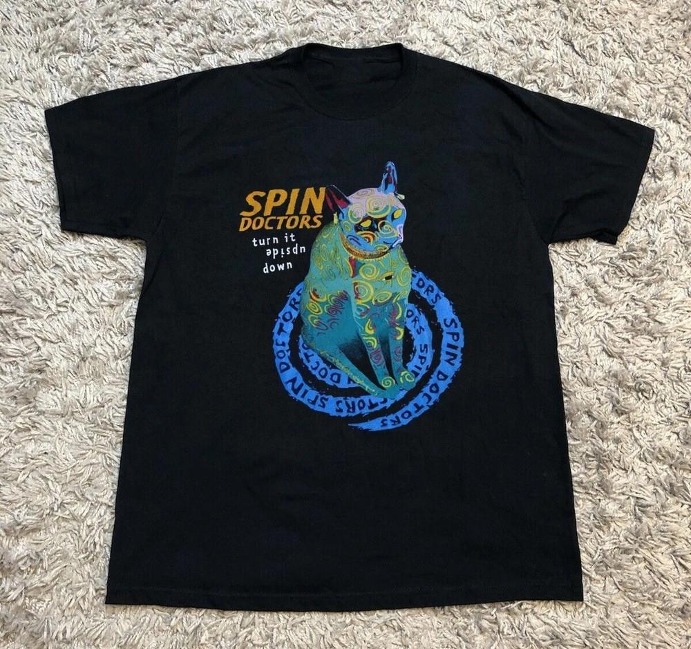 

ВИНТАЖНАЯ Футболка SPIN DOCTORS Turn It Upside Down Tour Черная Все Размеры Унисекс S