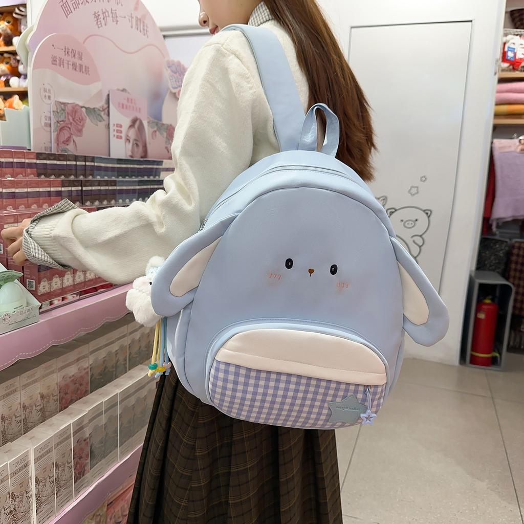 Schoolbag Versatile Soft Cute Girl Children's Schoolbag Female Ins Japanese Cute Cartoon Rabbit Travel Backpack Student Backpack