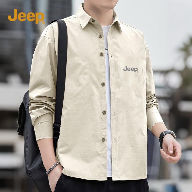 JEEP Men s Anti-Pilling Wrinkle-Resistant Long-Sleeve Shirt 3XL