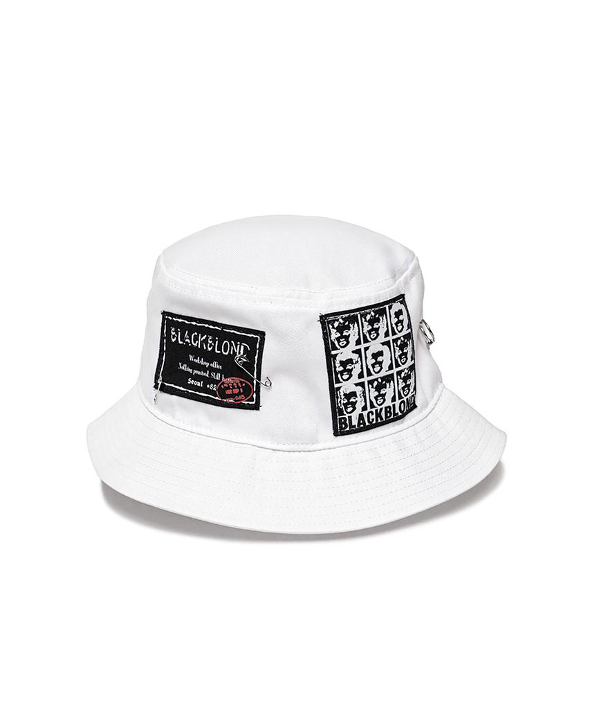 BLACKBLOND Vividi Energetic Patch Bucket Hat (White)