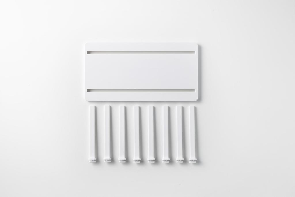 Yamazaki Freezer Divider Adjustable Storage Stand W27 White W27 X D14 X Tower Freezer Storage Slide Adjustment Keeps Food Upright and Organized 10102