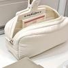 Xiaohongshu Snowflake White Pencil Case: Large Capacity, Solid Color, Student Stationery Bag