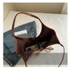 Korean Style Patchwork Canvas Tote Bag Fashion Commuter Handbag with Bow Tie Strap Casual Large Capacity Shoulder Purse CLE