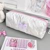 Large Capacity Pen Bag Bowknot Cosmetic Bag Cute Stationery Bag