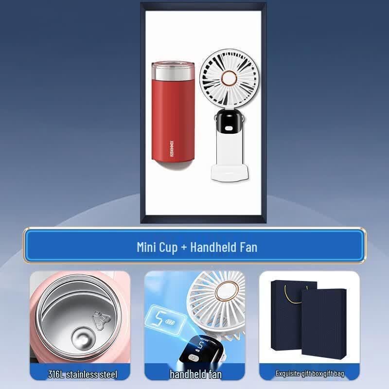 Mini Cup & Handheld Fan Gift Set