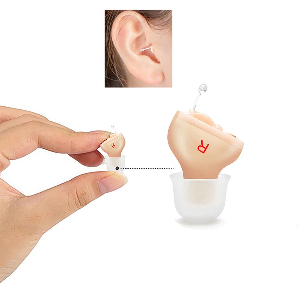 Mini Hearing-aid Invisible Sound Amplifier Volume Adjustable Ear Hearing Assistant Helper for Deaf E