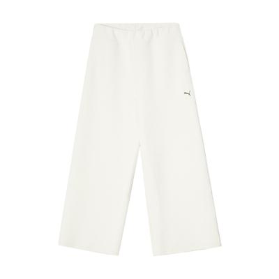 Studio Textured Logo Lightweight Breathable Loose Wide-Leg Knit Sports Pants Women Pants 525758-05