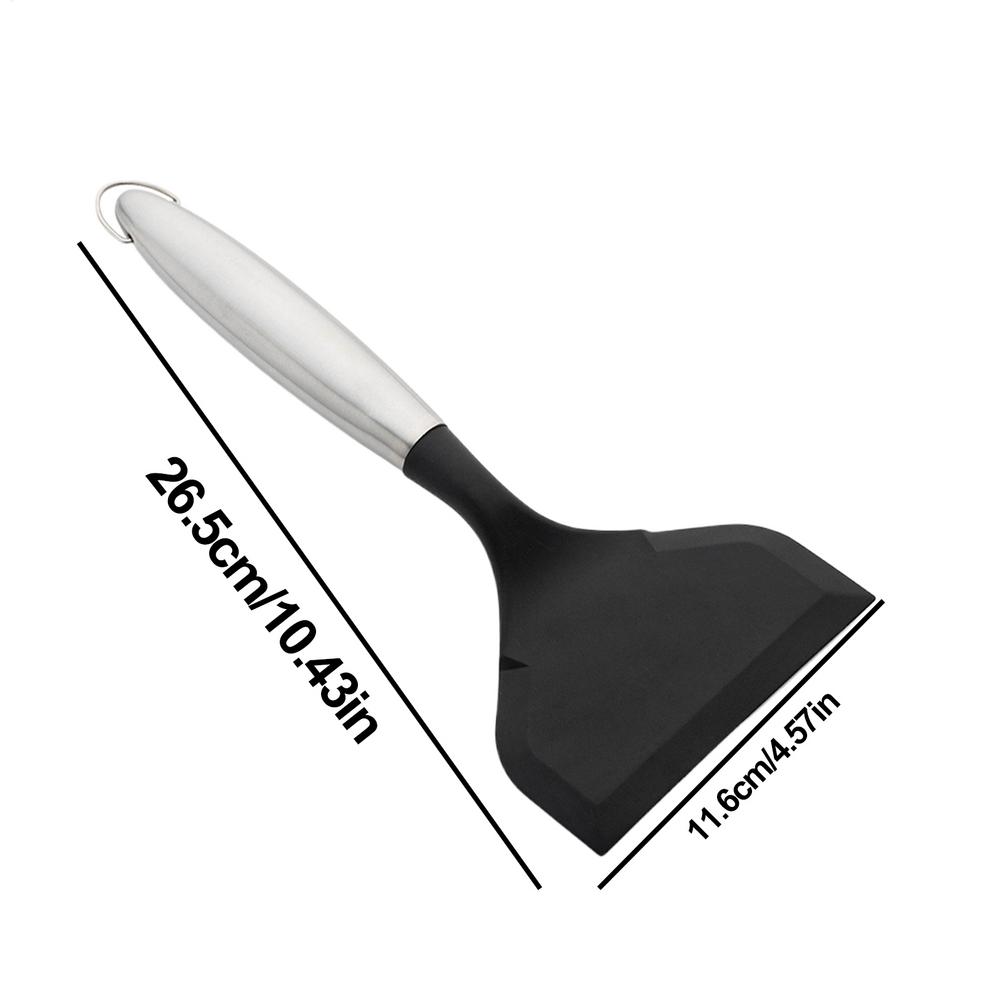 

Non Stick Spatula Heat-Resistant Baking Tool Ergonomic Silicone Spatula For Frying Baking Grilling Cooking Home Cookware чёрный