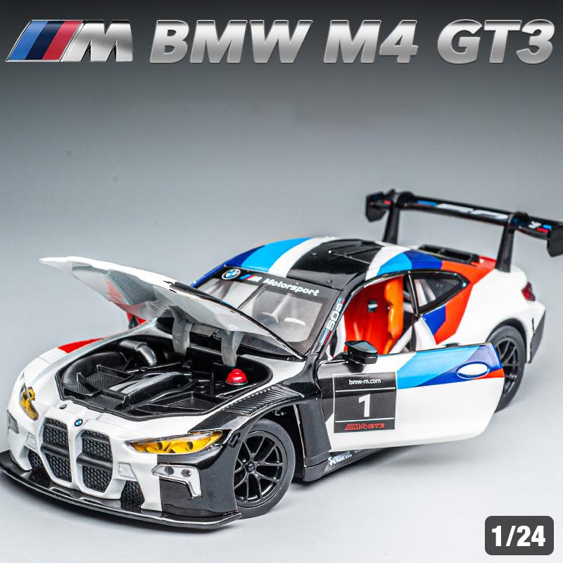 NEW 1:24 BMW Z4 GT3 GULF BMW M6 BMW M4 CSL Alloy Car Diecasts & Toy Vehicles Car Model Sound and Light Car Toys For Kids Gifts