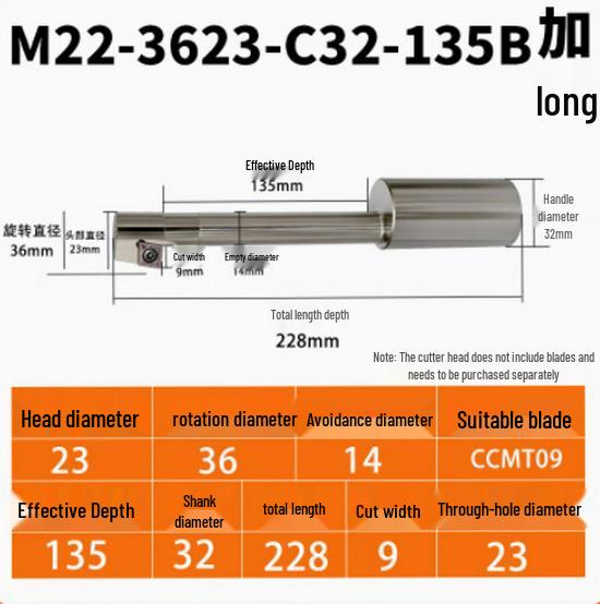 Eccentric Chamfering & Back Boring Countersink CNC Milling Cutter
