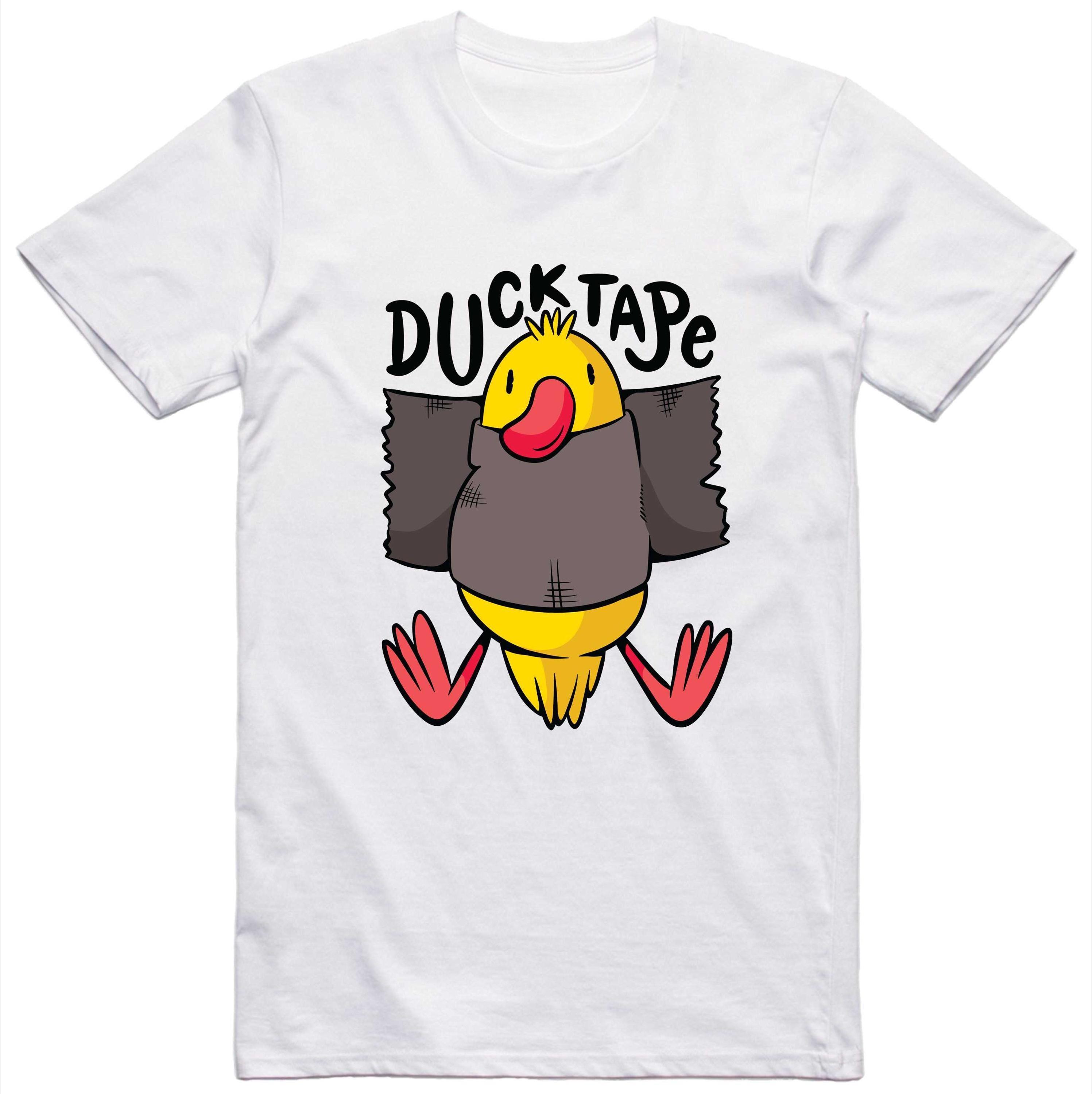 

Funny T Shirt Duck Tape Printing Peripheral Pattern Printing Summer Luxury Brand Cotton Men s and Women s T-Shirt Short Sleeve 4XL