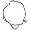 Korean Geometric Heart Bracelet: Retro Fashion for Women