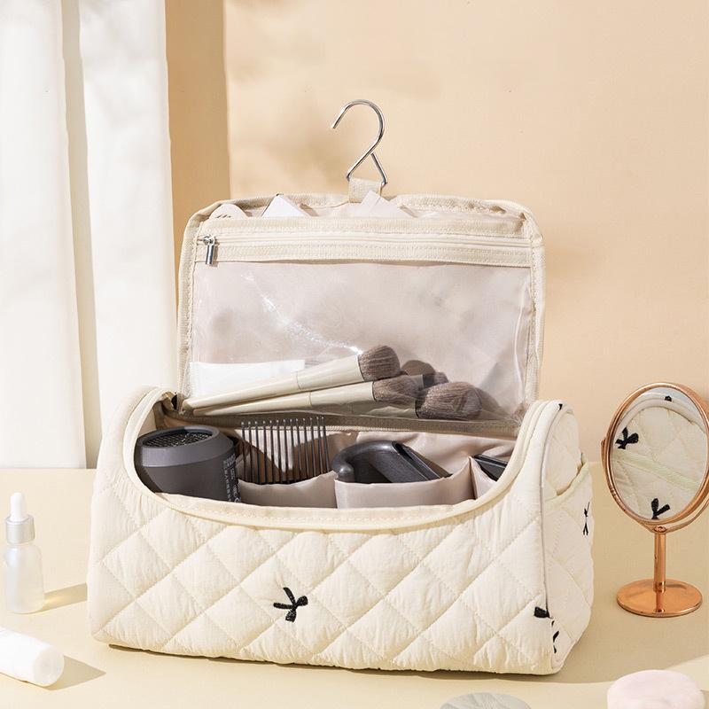 Quilted Travel Case For Dyson Airwrap Cotton Hair Tools Travel Bag Hangable Storage Bags With Hanging Hook