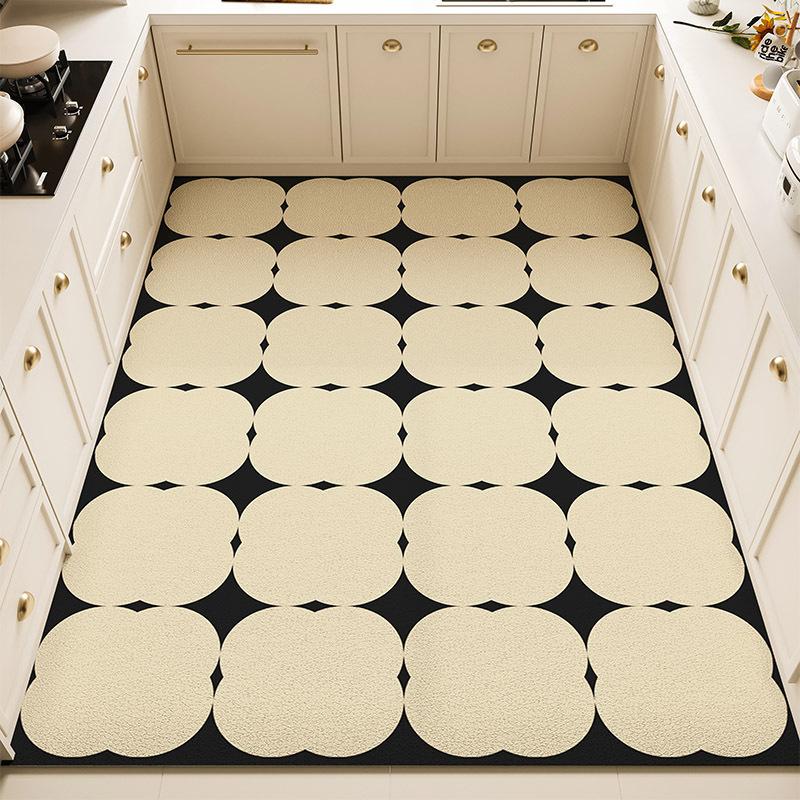 

Свежий коврик для кухни - водонепроницаемый, маслостойкий, нескользящий коврик из ПВХ-кожи, легко чистится и поддается резке для домашнего использования 140*200cm