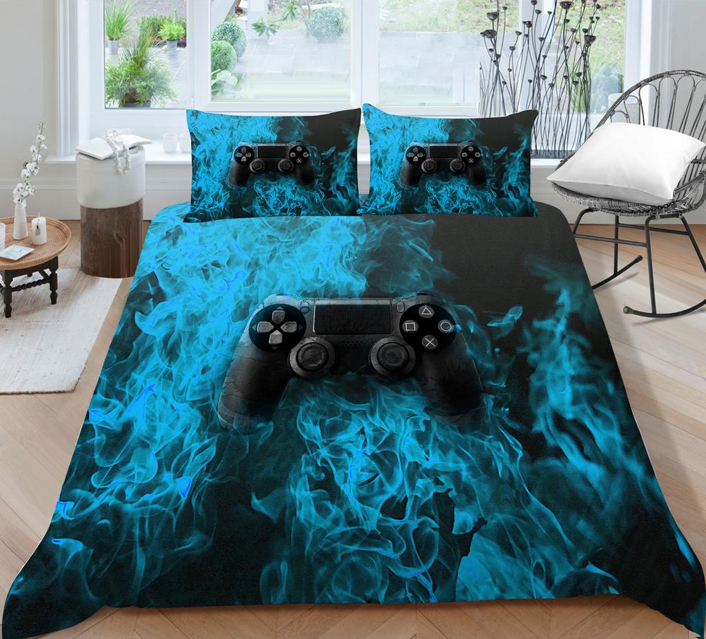 3D Game Mouse Print Home Bedding Set Bedroom Children's Game Player Quilt Cover Pillow Cover Bed Sheet/Double King 2/3 Piece Bedroom Decoration
