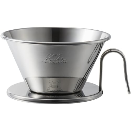 Kalita Wave Series Stainless Steel Coffee Dripper (WDS-185) - Handcrafted by Tsubame Artisans, This Dripper Is Perfect for 2-4 People and Serves 2 or