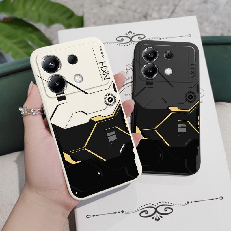 Gold Machinery Phone Case For Xiaomi Poco F8 F7 X7 X6 F6 M6 M5 M5S F5 X5 F4 X4 M4 F3 X3 Ultra Pro GT Silicone Cover
