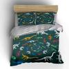 Colorful Dinosaur Skeleton Design Set Soft Comfortable Duvet Cover Bedding Set Included 1*Duvet Cover & 2*Pillowcases, Gift